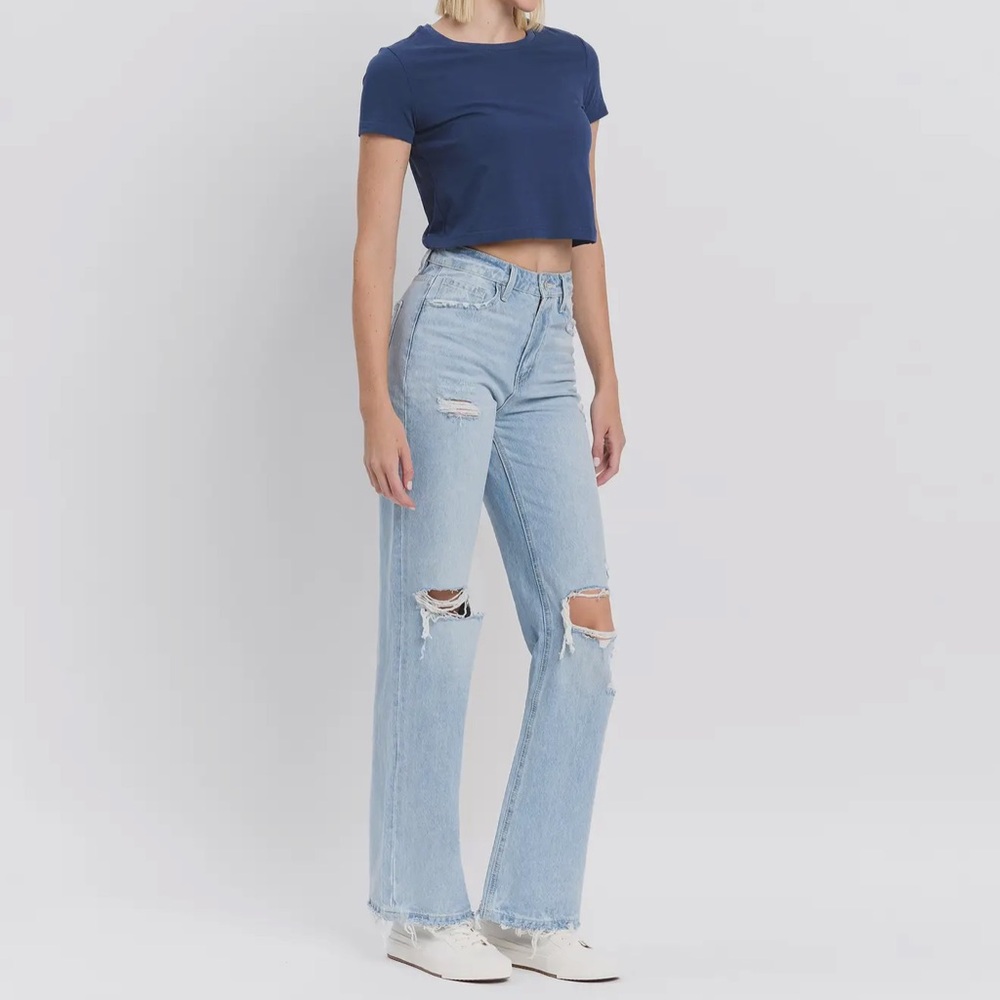 VERVET by FLYING MONKEY WESTERN PROMISE 90'S VINTAGE SUPER HIGH RISE FLARE JEANS - Picture 7 of 12